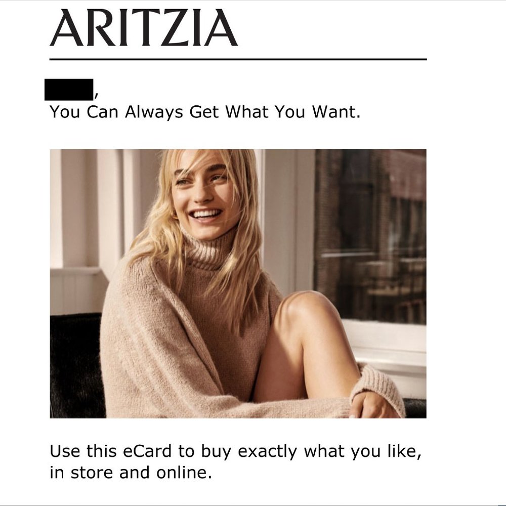 Aritzia Gift Card
